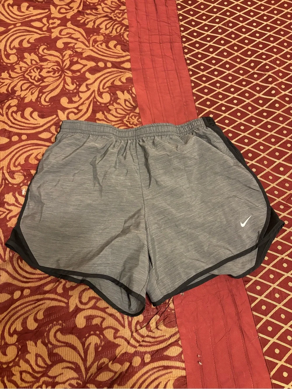 Nike Grey Athletic Shorts with Black Trim